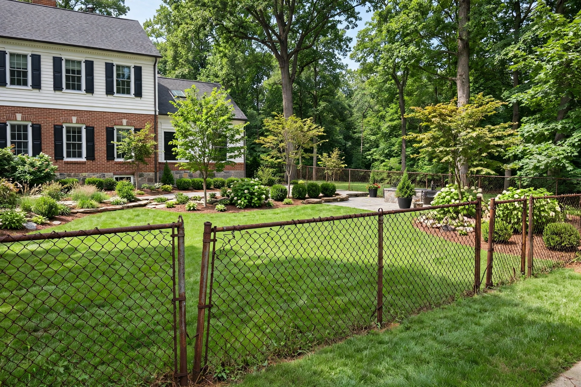 Before photo,  Aluminum Fence Installation in Fairwood, by Bowie Fence Company