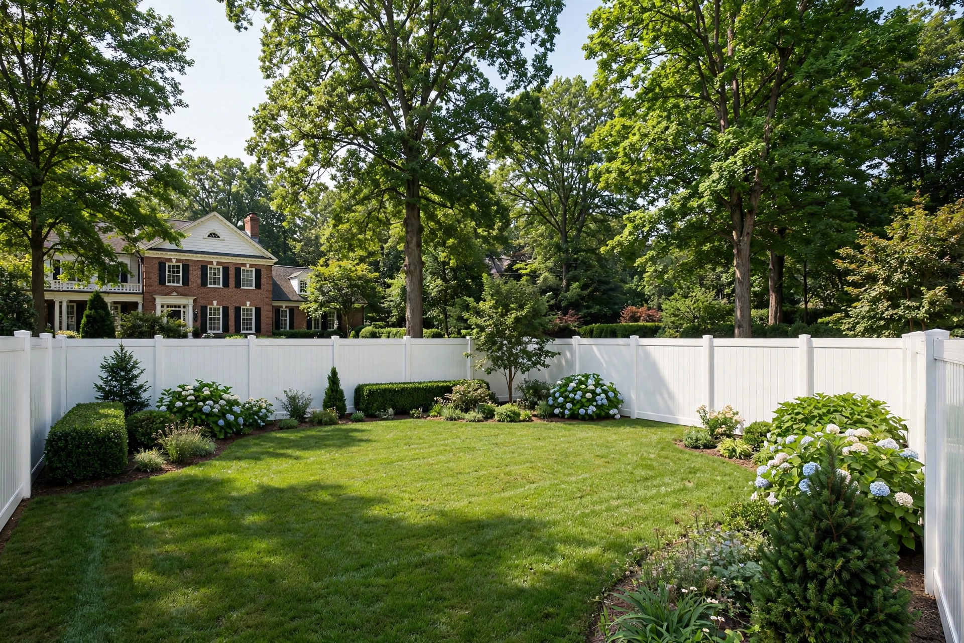 After photo,  Vinyl Privacy Fence Installation in Woodmore, by Bowie Fence Company